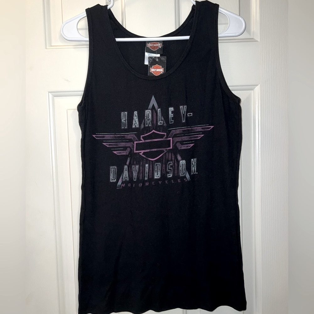 Harley-Davidson Black Ribbed Tank Top